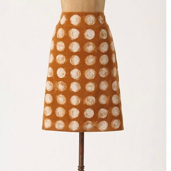 Anthropologie Maeve Corded Dots Pencil Skirt - Picture 2 of 8